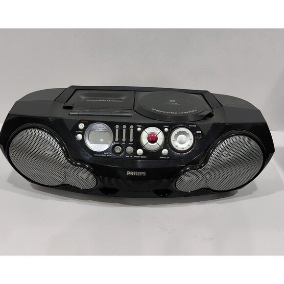 Philips AZ2045 CD Radio Cassette Recorder Boombox w/ Remote Manual WORKS GREAT - Picture 3 of 16